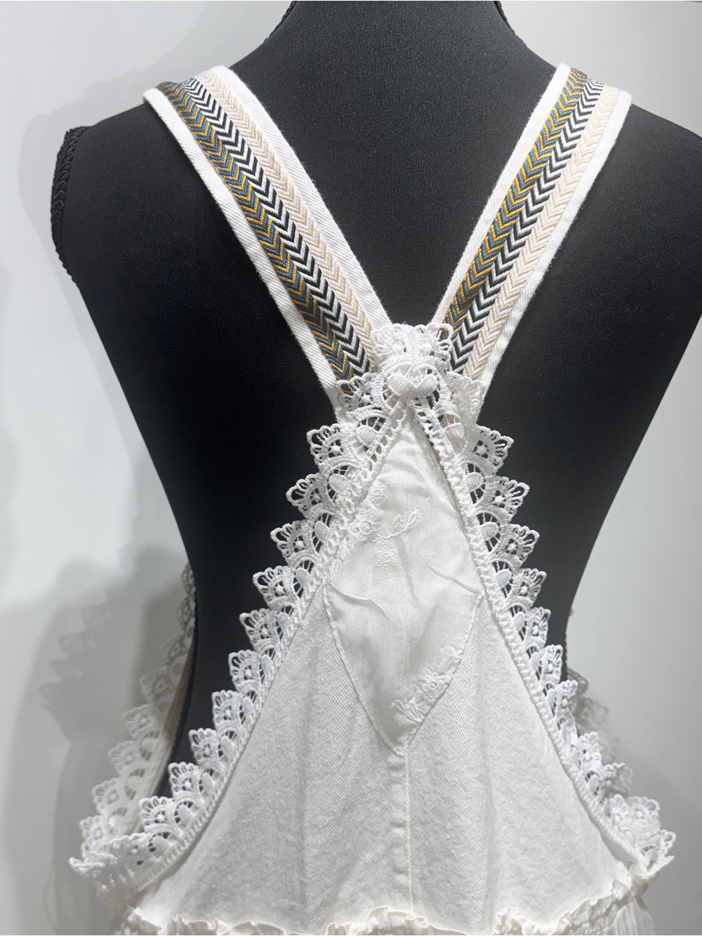 Blue Velvet NWT White Lace Overall Maxi Dress Medium - Picture 9 of 16